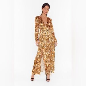 She's a Wild One Satin Nasty Gal Maxi Dress US Women’s Size 4